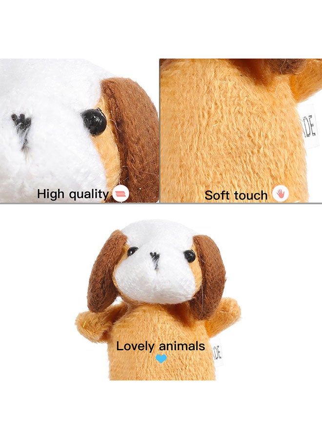 16-Piece Exquisite Handicraft Cartoon Animal Plush Collectible Finger Puppet Toy