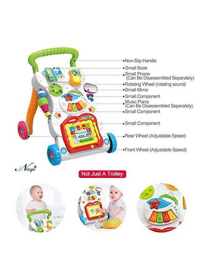 Multifunctional Baby Activity Musical Walker With Drawing Board And Toddler Toys - Image 5