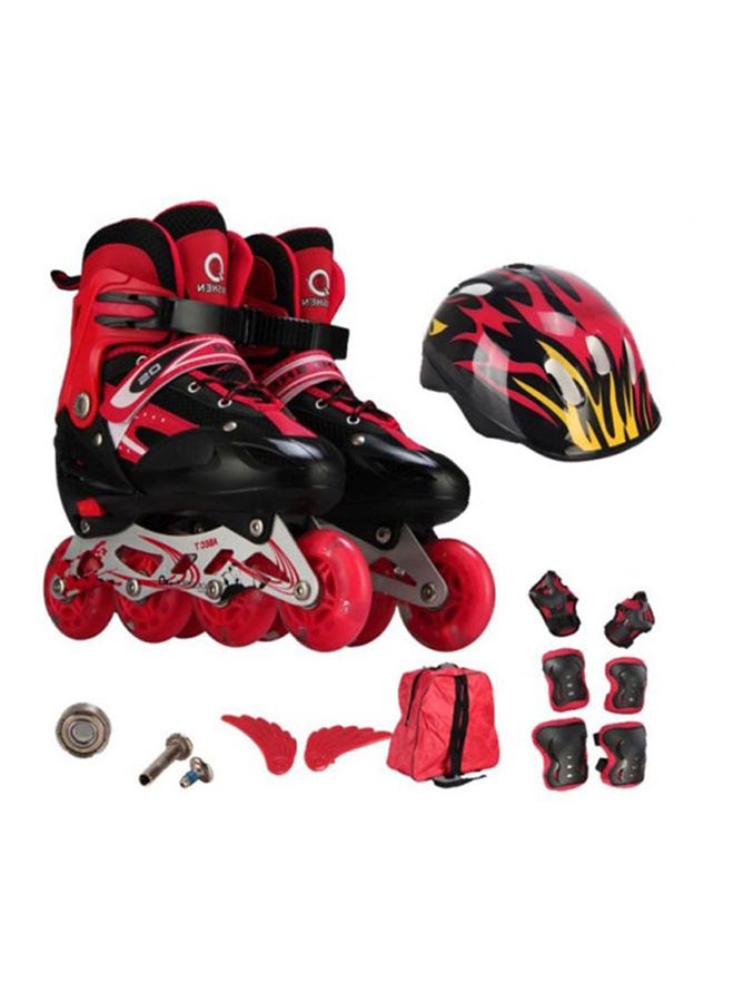 Cool Baby Full Flashing Roller Skate Shoes With Protective Safety Equipments For Children 30x37x21cm  - Image 2