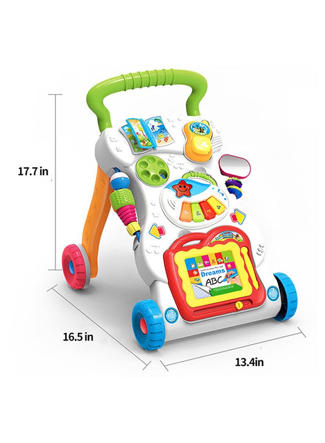 Multifunctional Baby Activity Musical Walker With Drawing Board And Toddler Toys - Image 3