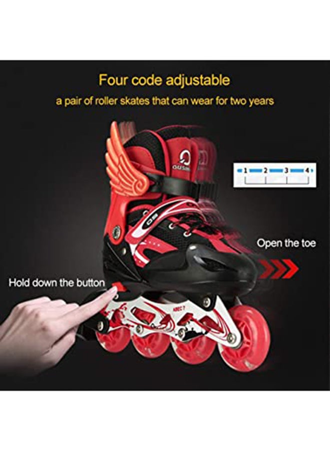 Cool Baby Full Flashing Roller Skate Shoes With Protective Safety Equipments For Children 30x37x21cm  - Image 4