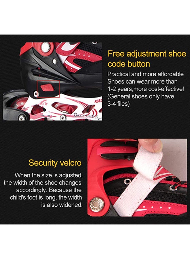 Cool Baby Full Flashing Roller Skate Shoes With Protective Safety Equipments For Children 30x37x21cm  - Image 5