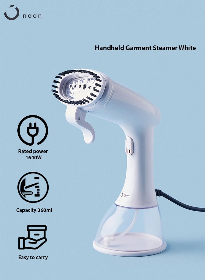Noon East Handheld garment_steamer 380.0 ml Potable Garment Steamer With Handheld Steam Iron - 0.38 Liter 1640 W With Quick Heat- White 1640.0 W White  - Image 2