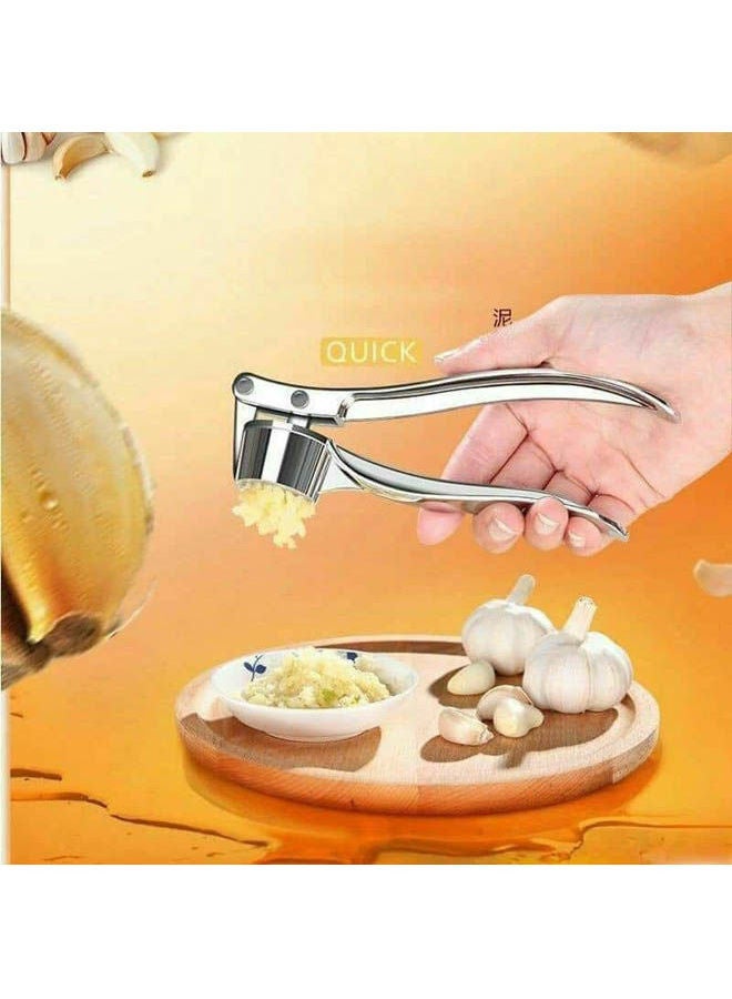 ثوم هيراس من الستانلس ستيل فضي 20x6سم 