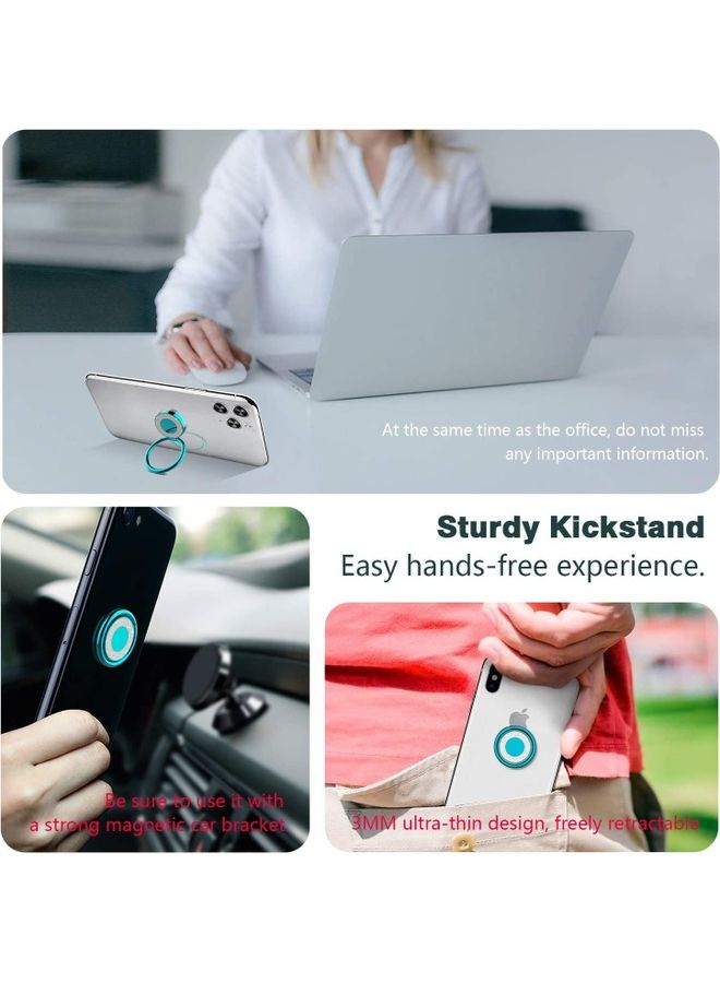 روك بو Metal Finger Kickstand Holder For Smartphone Blue - Image 3