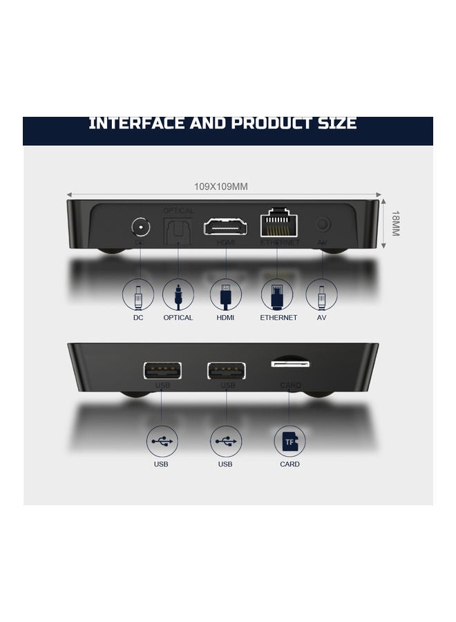 ماركة غير محددة جهاز TV بوكس X96QPro يعمل بنظام أندرويد بدقة 4K فائقة الوضوح مع ذاكرة رام سعة 2 جيجابايت وذاكرة روم سعة 16 جيجابايت X96Q Pro أسود  - Image 4