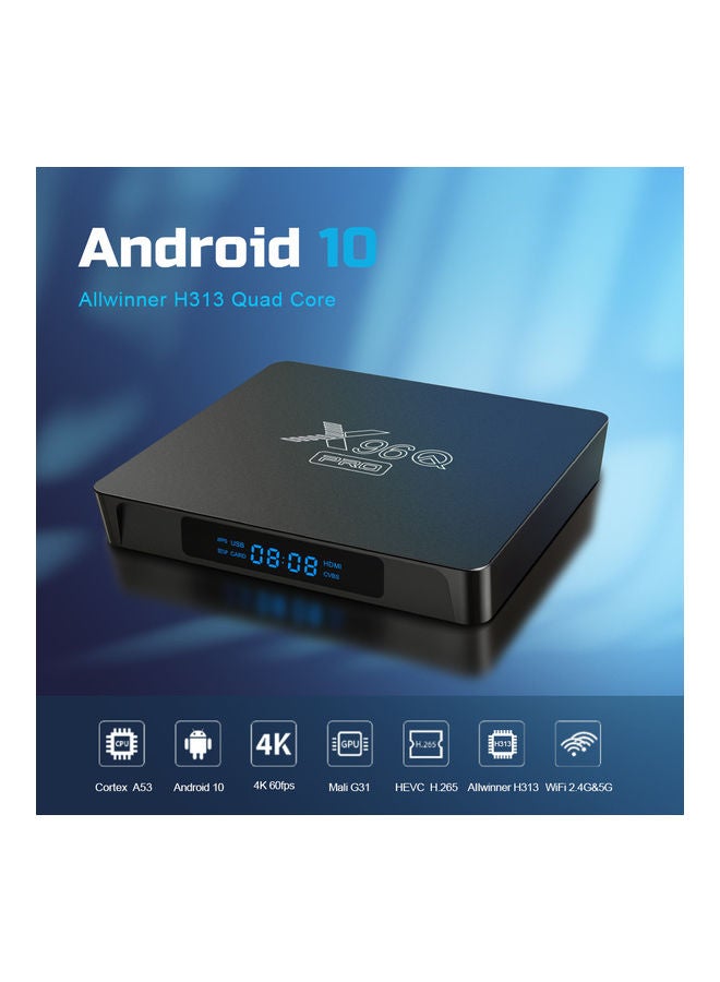 ماركة غير محددة جهاز TV بوكس X96QPro يعمل بنظام أندرويد بدقة 4K فائقة الوضوح مع ذاكرة رام سعة 2 جيجابايت وذاكرة روم سعة 16 جيجابايت X96Q Pro أسود  - Image 5