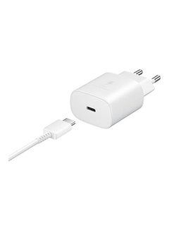 Samsung PD 25W Super Fast Charger With USB Type-c to Type-c Cable White  - Image 2