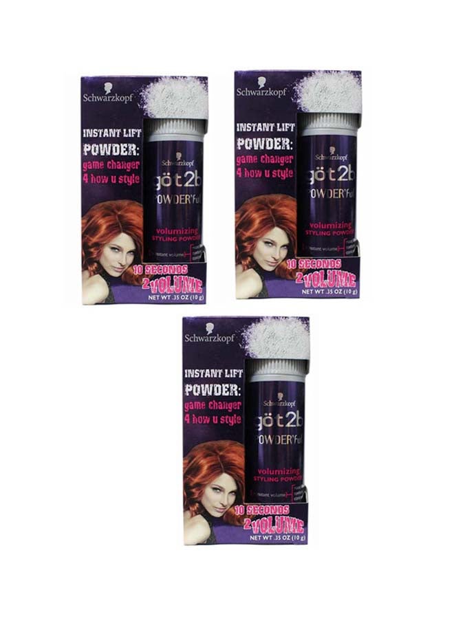 Got2b Pack of 3 - Powder'Ful Volumizing Style Powder 10 x 3grams - Image 1