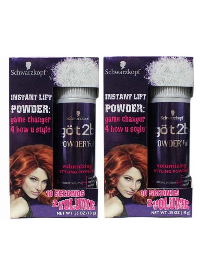 Got2b Pack of 2 - Powder'Ful Volumizing Style Powder 10x2grams - Image 1