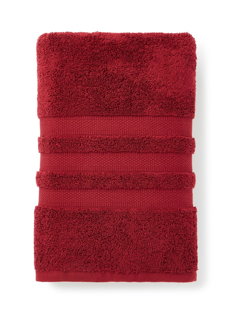 White Rose Zero Twist Quick Dry Bath Towel Red 70x140cm - Image 2