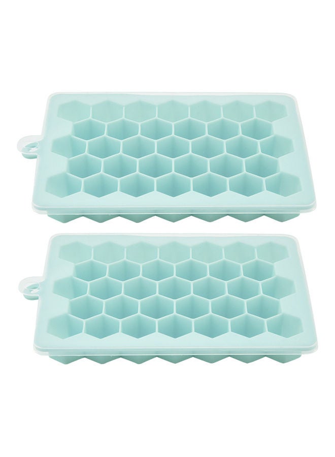 2-Piece Ice Tray Mold With Removable Lid Sky Blue 19.2x12.5x2.3cm - v1636712369/N51827506A_1