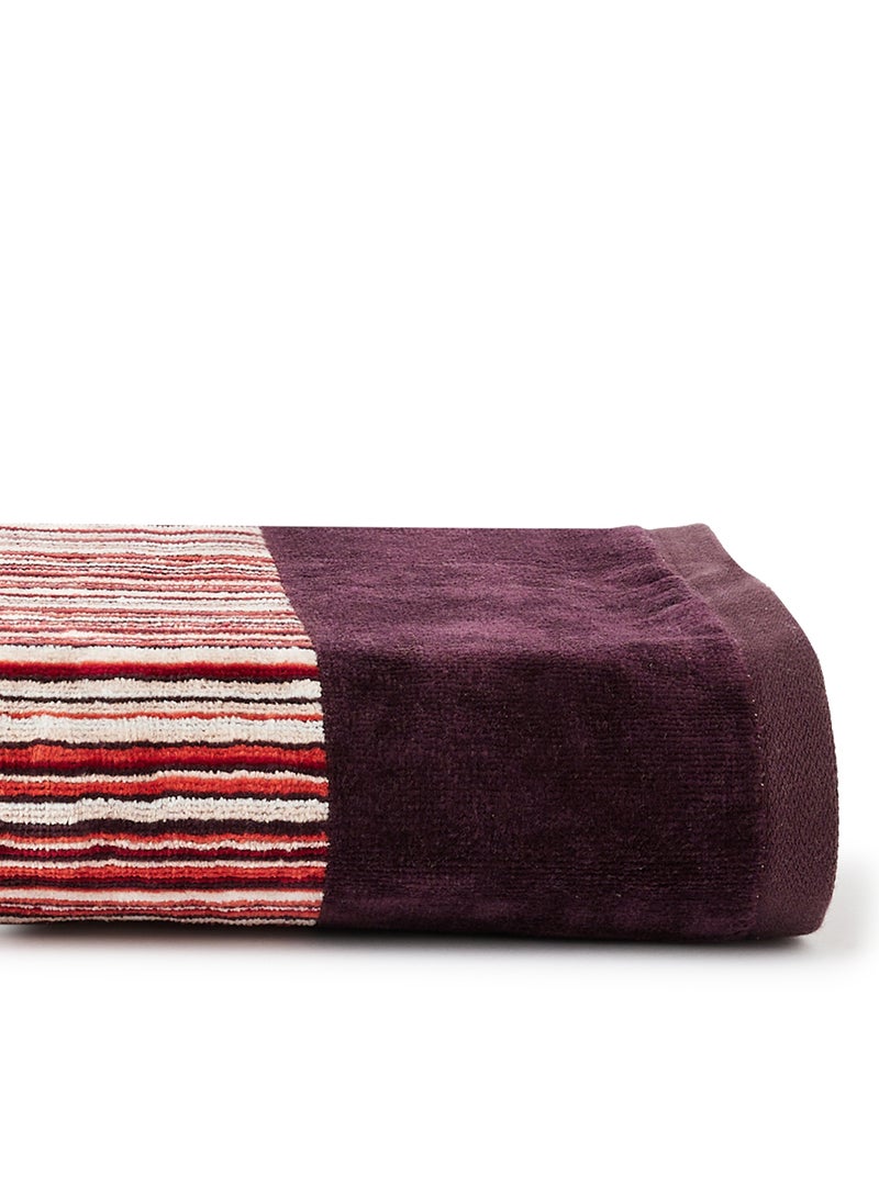 White Rose Towel Yarn Dyed Cotton  Maroon 80x160cm Maroon 80x160cm  - Image 3
