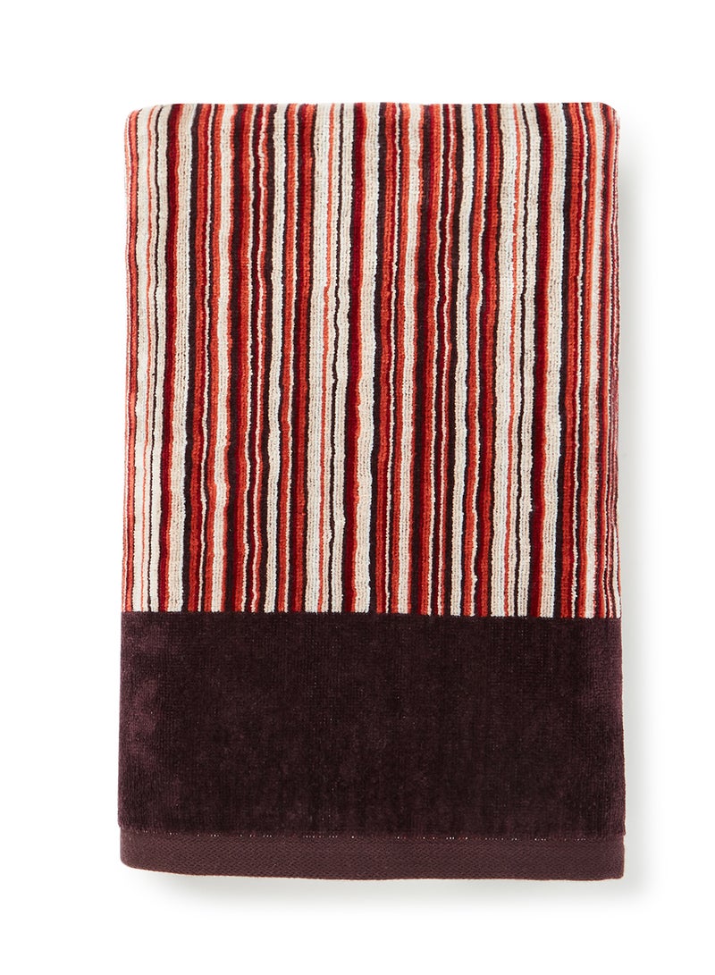 White Rose Towel Yarn Dyed Cotton  Maroon 80x160cm Maroon 80x160cm  - Image 2