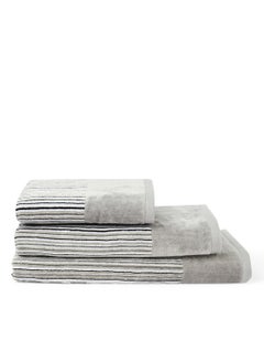 White Rose Towel 3-Piece Yarn Dyed Bath  Grey 50x90, 70x140, 80x160cm Grey 50x90, 70x140, 80x160cm  - Image 1