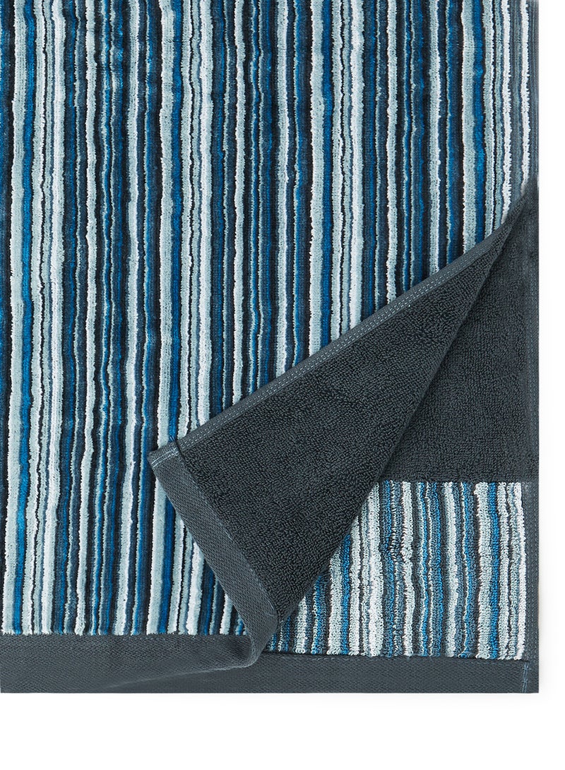 White Rose Towel 3-Piece Yarn Dyed Bath  Blue 50x90, 70x140, 80x160cm Blue 50x90, 70x140, 80x160cm  - Image 4
