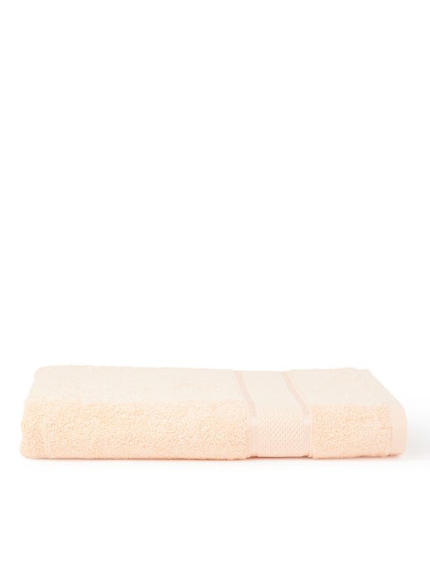 Terry Dyed Bath Towel With Viscose Border Peach 80x160cm