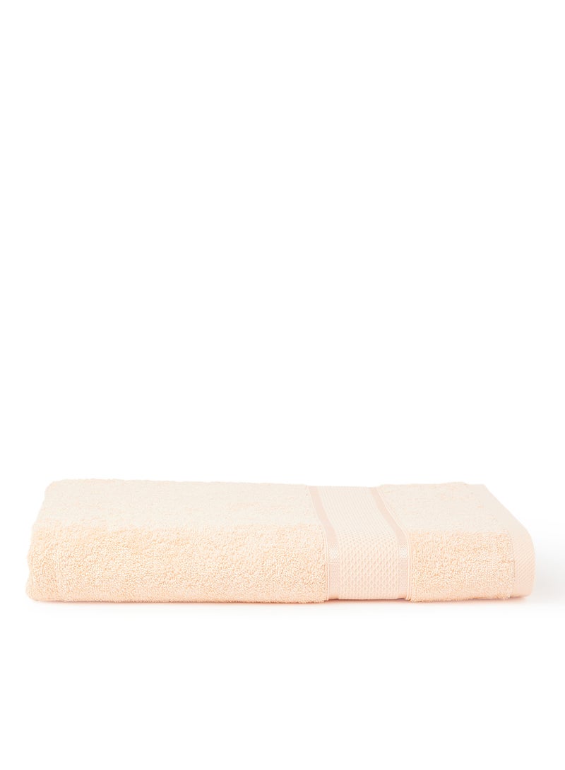 White Rose - Terry Dyed Bath Towel With Viscose Border Peach 80x160cm - Image 1