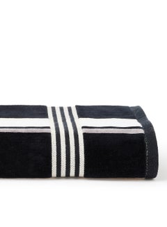 Towel Yarn Dyed Multi Color Stripe Bath  Black 70x140cm Black 70x140cm - v1636715918/N51220005A_3