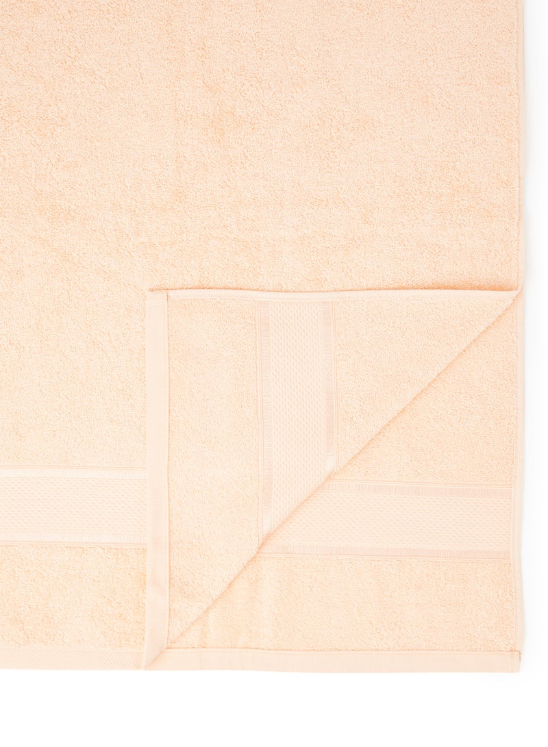 White Rose - Terry Dyed Bath Towel With Viscose Border Peach 80x160cm - Image 1