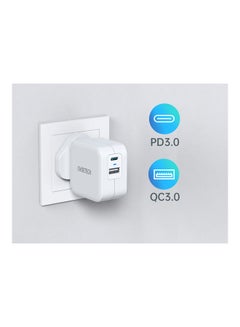 CHOETECH PD Wall Charger 2-Port 38W White  - Image 2