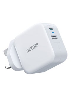 CHOETECH PD Wall Charger 2-Port 38W White  - Image 1