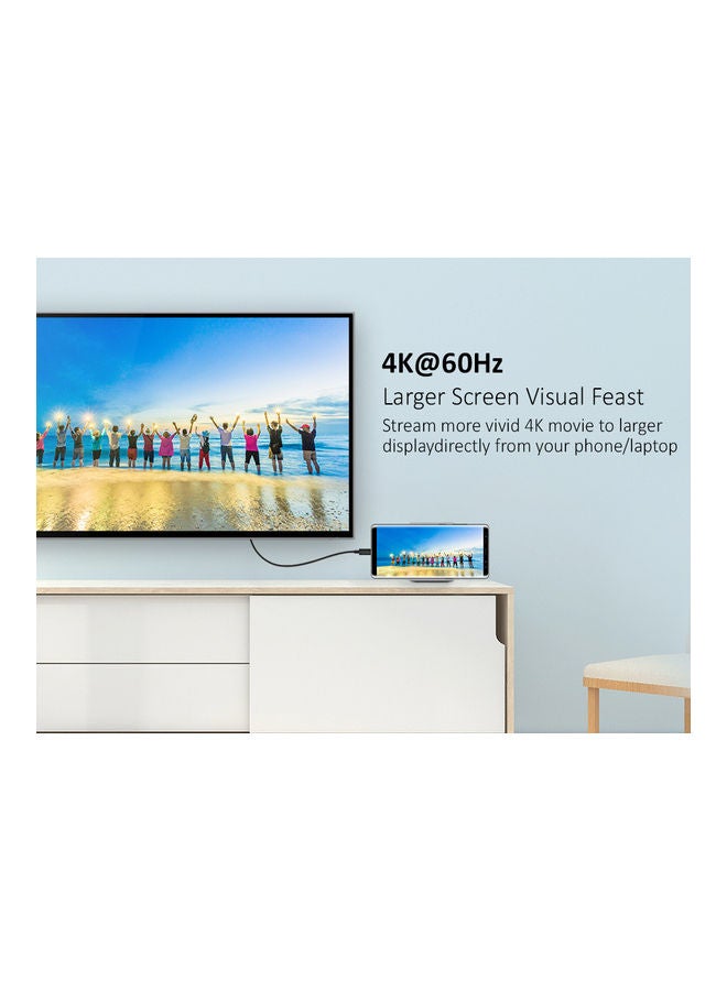 تشوتيك محول محوري من USB C إلى HDMI رمادي - Image 3