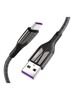 CHOETECH 1.2-Meter USB A To C Cable Black  - Image 1