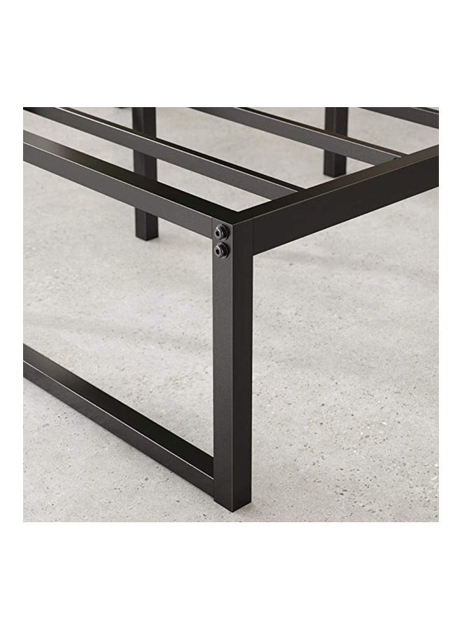 PanaX 10 Inch Metal Platform Bed Frame with Steel Slat Support and Mattress Foundation Black 79.5 x 75.5 x 10inch  - Image 2