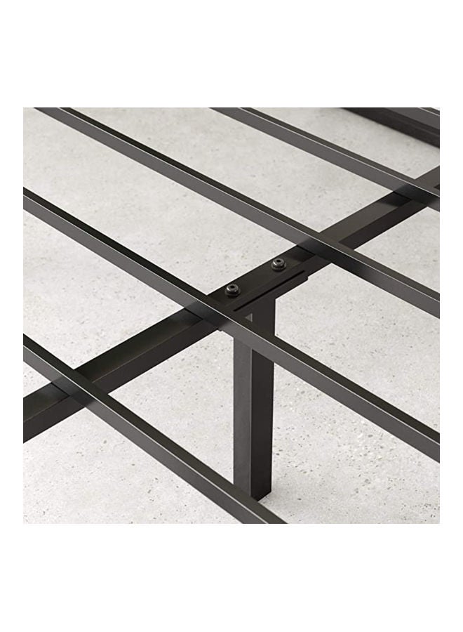 PanaX 10 Inch Metal Platform Bed Frame with Steel Slat Support and Mattress Foundation Black 79.5 x 75.5 x 10inch  - Image 3