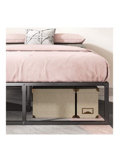 PanaX 10 Inch Metal Platform Bed Frame with Steel Slat Support and Mattress Foundation Black 79.5 x 75.5 x 14inch  - Image 2
