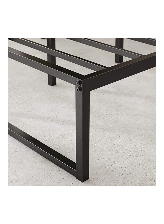 PanaX 14-Inch Metal Platform Bed Frame with Steel Slat Support and Mattress Foundation Black 79.5 x 59.5 x 14inch - Image 3