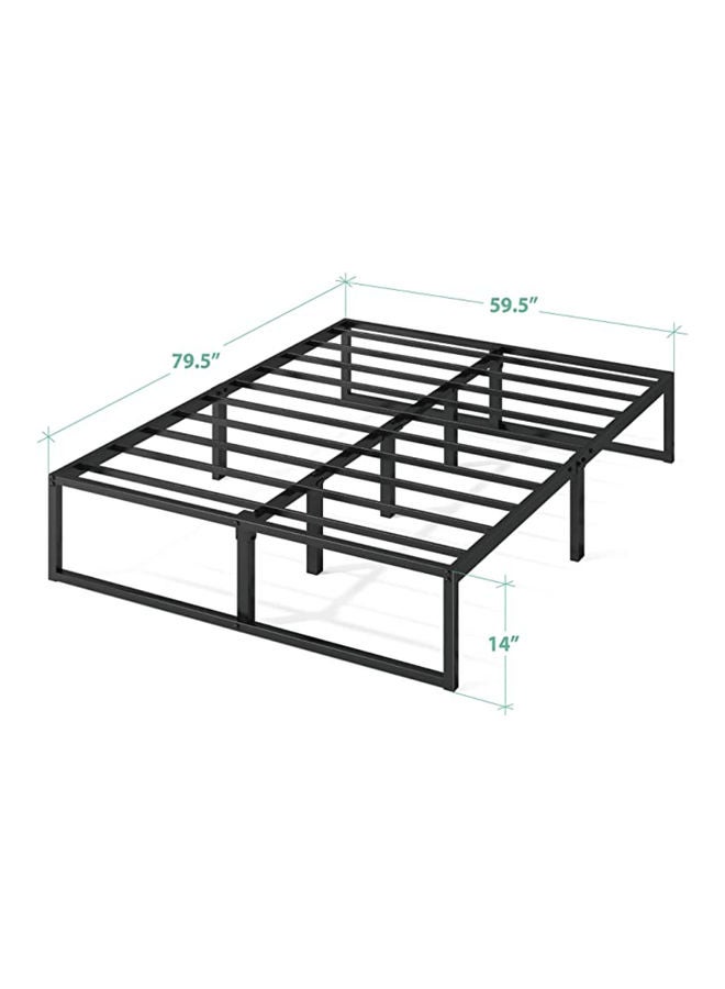 PanaX 14-Inch Metal Platform Bed Frame with Steel Slat Support and Mattress Foundation Black 79.5 x 59.5 x 14inch - Image 5