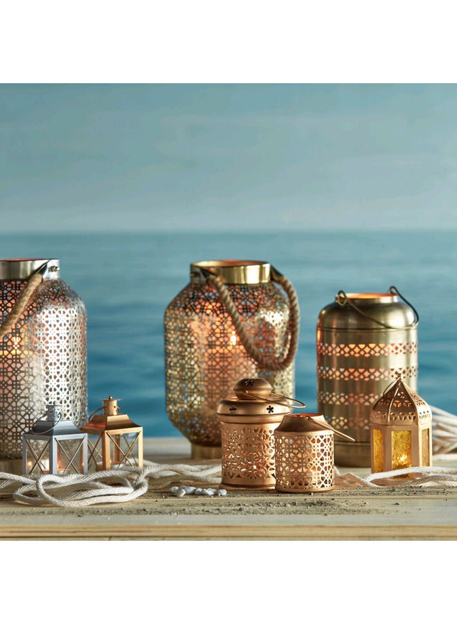 Aaron Metal Lantern Silver 12x6x6cm - Image 4