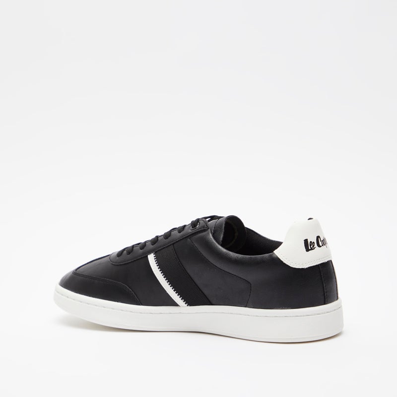 Lee Cooper Men's Solid Low Top Sneakers With Lace-Up Closure Black  - Image 3