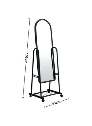 Simple Elegant Simple Elegant Mirror With Sturdy Holder Black 33x152cm - v1636738642/N23199162A_1