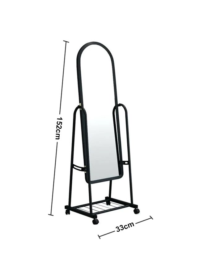 ALMUFARREJ - Simple Elegant Simple Elegant Mirror With Sturdy Holder Black 33x152cm - Image 1