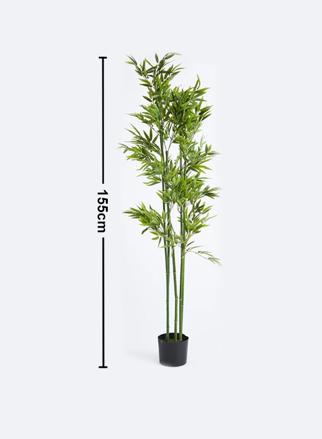 Home Box Artificial Bamboo Tree With Pot Green/Brown 155cm  - Image 1