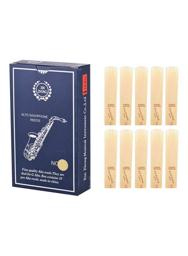 Generic 10-Piece Saxophone Sax Reeds Strength 2.0 for Beginners  - Image 1
