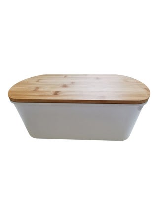 Bread Box With Flat Cutting Board Lid White 34x22.5x13cm - v1636783261/N51831532A_1