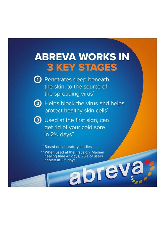 abreva Cold Sore Docosanol  Treatment Lip Balm - Image 5