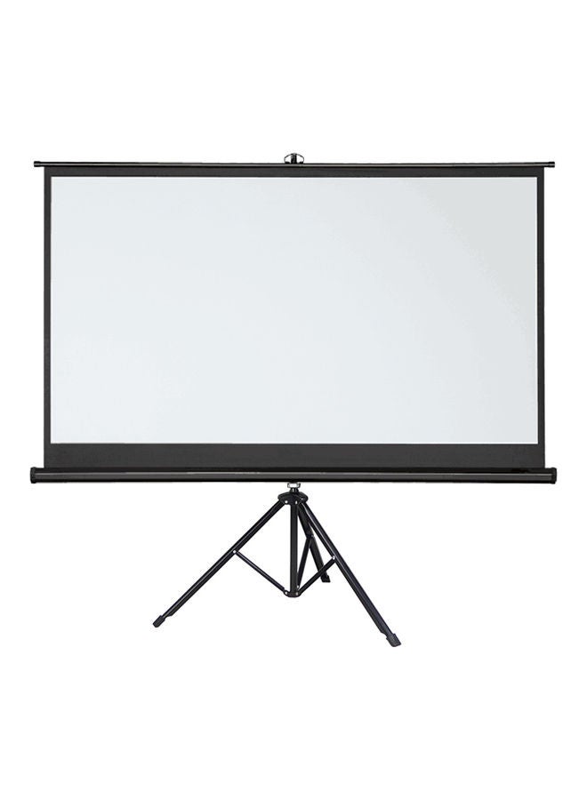 Generic - 16:9 Projector Screen With Tripod Stand 1V-7905-2 Black/White - Image 1