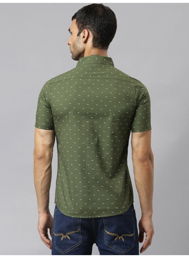 Thomas Scott - All-Over Printed Short Sleeve Shirt Forest - Image 1