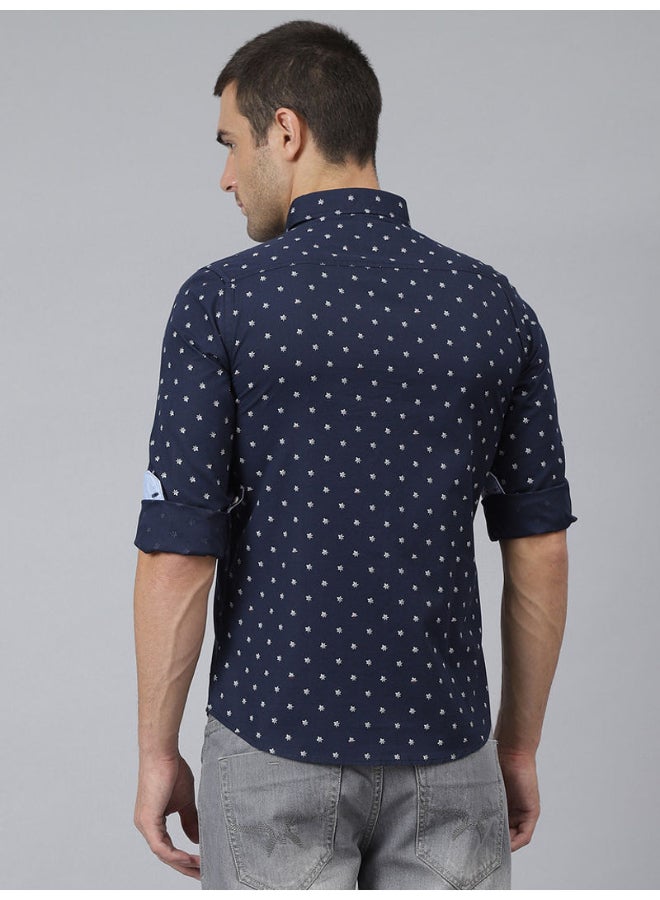 Thomas Scott All-Over Printed Button Down Shirt Storm  - Image 2