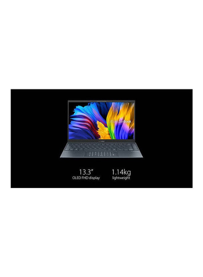 ASUS - Zenbook 13 Ultra-Slim Ux325Ea-Kg287T With 13.3 Inch Oled Fhd Display / Intel 11Th Gen Core I7 -1165G7 /16Gb Ram /1Tb Ssd / Intel Iris X Graphics/ Wondows Pine Grey With G203 Lightsync Gaming Mouse English/Arabic Pine Grey - Image 1