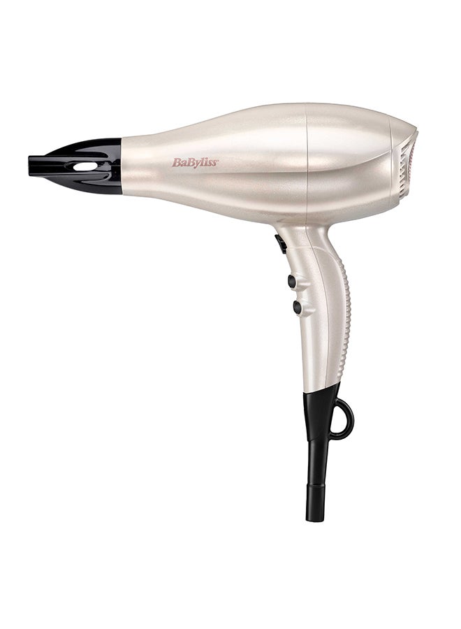 BaByliss Professonal Hair Dryer AC Motor 2200W With Diffuser, Ionic Pearl/Black - Image 1