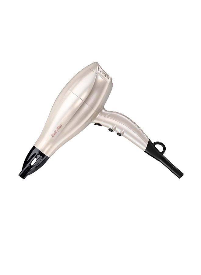 BaByliss Professonal Hair Dryer AC Motor 2200W With Diffuser, Ionic Pearl/Black - Image 2