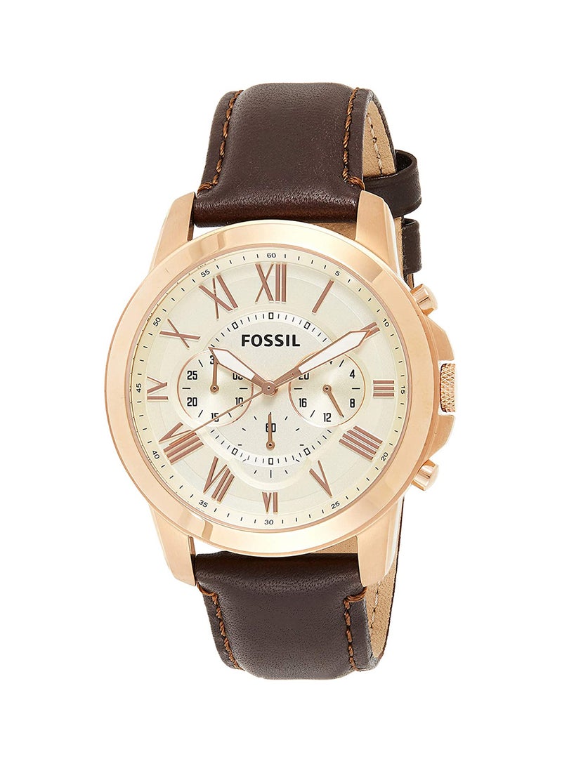 FOSSIL Men's Grant Chronograph Watch FS4991 - 44 mm - Brown  - Image 1