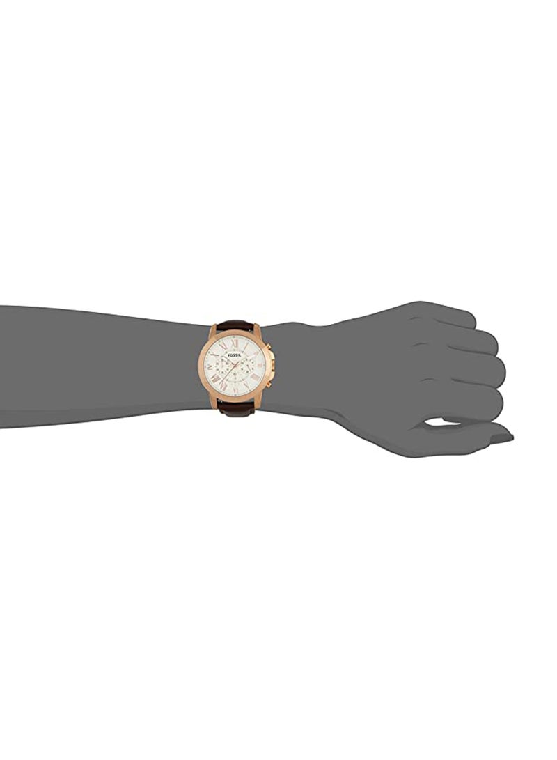 FOSSIL Men's Grant Chronograph Watch FS4991 - 44 mm - Brown  - Image 4