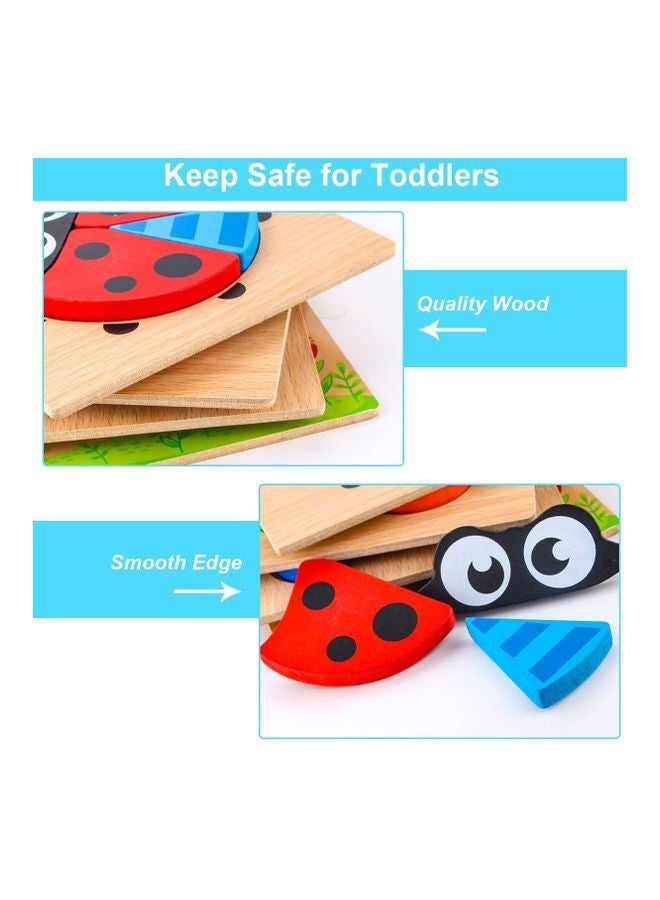 ألغاز حيوانات خشبية مكونة من 4 قطع للأطفال الصغار - Image 2